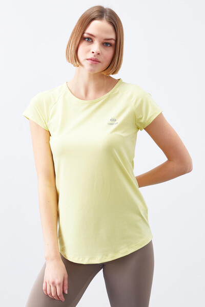 Tommylife Wholesale Lemon Short Sleeve Standard Fit Crew Neck Women's T-Shirt - 97101 - Thumbnail