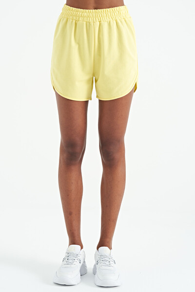 Tommylife Wholesale Lemon Standard Fit Women's Shorts - 02156 - Thumbnail