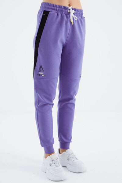 Tommylife Wholesale Light Amethyst Laced Comfy Women's Sweatpants - 94645 - Thumbnail