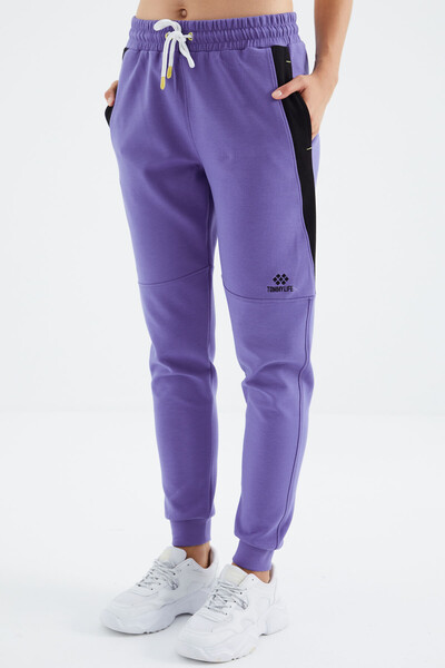 Tommylife Wholesale Light Amethyst Laced Comfy Women's Sweatpants - 94645 - Thumbnail