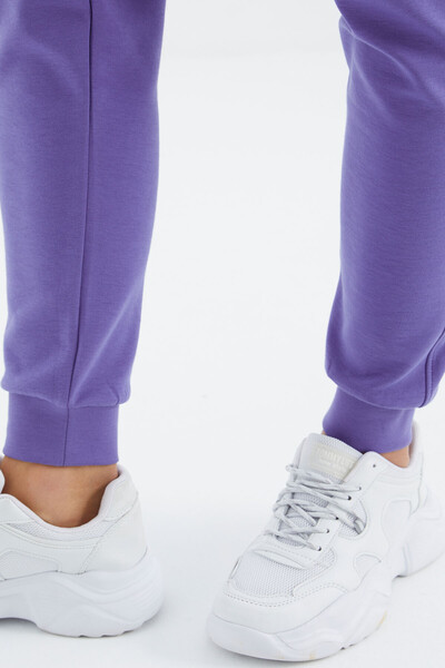 Tommylife Wholesale Light Amethyst Laced Comfy Women's Sweatpants - 94645 - Thumbnail