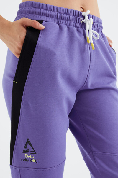 Tommylife Wholesale Light Amethyst Laced Comfy Women's Sweatpants - 94645 - Thumbnail