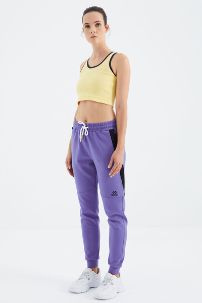 Tommylife Wholesale Light Amethyst Laced Comfy Women's Sweatpants - 94645 - Thumbnail