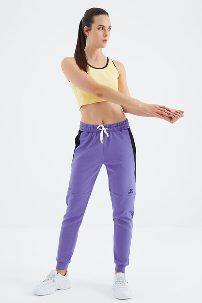 Tommylife Wholesale Light Amethyst Laced Comfy Women's Sweatpants - 94645 - Thumbnail