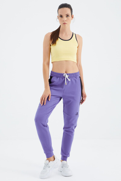 Tommylife Wholesale Light Amethyst Laced Comfy Women's Sweatpants - 94645 - Thumbnail