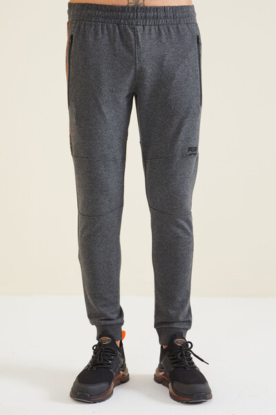 Tommylife Wholesale Lucas Standard Fit Men's Jogger Sweatpants 84917 Anthracite Melange - Thumbnail