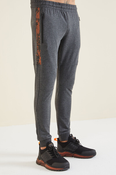 Tommylife Wholesale Lucas Standard Fit Men's Jogger Sweatpants 84917 Anthracite Melange - Thumbnail