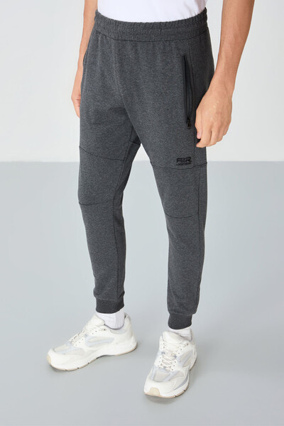 Tommylife Wholesale Lucas Standard Fit Men's Jogger Sweatpants 84917 Anthracite Melange - Thumbnail