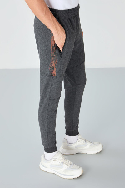 Tommylife Wholesale Lucas Standard Fit Men's Jogger Sweatpants 84917 Anthracite Melange - Thumbnail