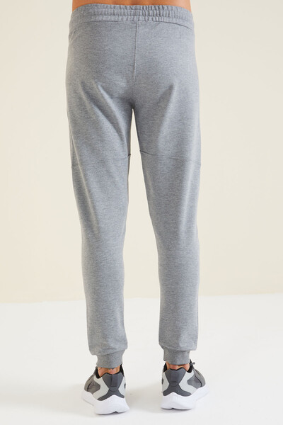 Tommylife Wholesale Lucas Standard Fit Men's Jogger Sweatpants 84917 Gray Melange - Thumbnail