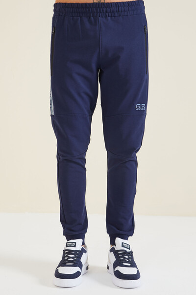 Tommylife Wholesale Lucas Standard Fit Men's Jogger Sweatpants 84917 Indigo - Thumbnail