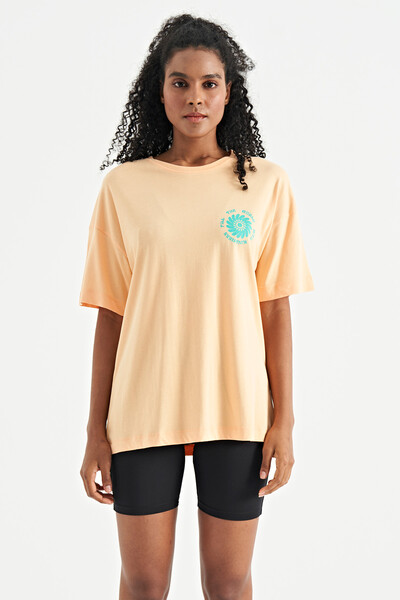 Tommylife Wholesale Melon O-Neck Oversize Women's T-shirt - 02232 - Thumbnail