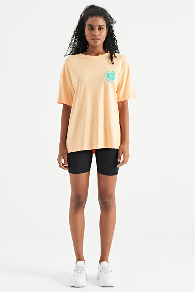 Tommylife Wholesale Melon O-Neck Oversize Women's T-shirt - 02232 - Thumbnail