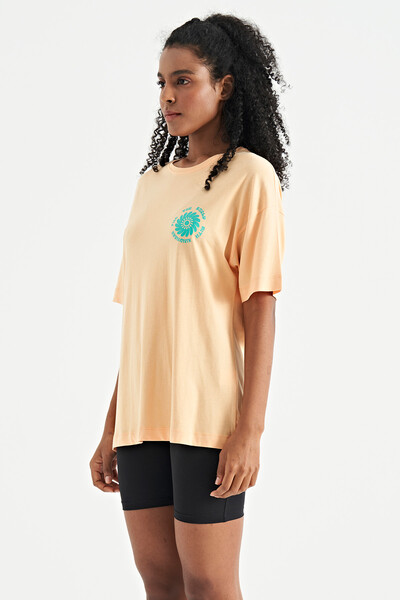 Tommylife Wholesale Melon O-Neck Oversize Women's T-shirt - 02232 - Thumbnail