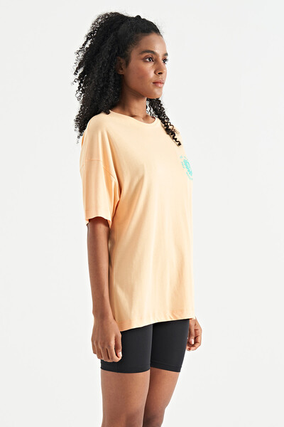 Tommylife Wholesale Melon O-Neck Oversize Women's T-shirt - 02232 - Thumbnail