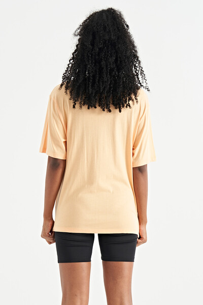 Tommylife Wholesale Melon O-Neck Oversize Women's T-Shirt - 02305 - Thumbnail