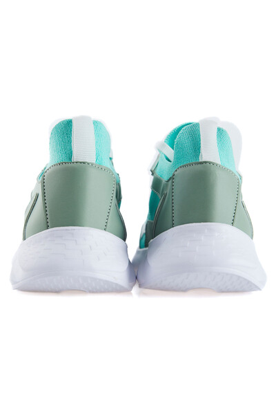 Tommylife Wholesale Mint Green High Platform Women's Sneakers - 89208 - Thumbnail