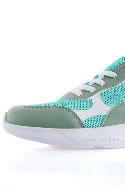 Tommylife Wholesale Mint Green High Platform Women's Sneakers - 89208 - Thumbnail