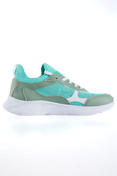 Tommylife Wholesale Mint Green High Platform Women's Sneakers - 89208 - Thumbnail