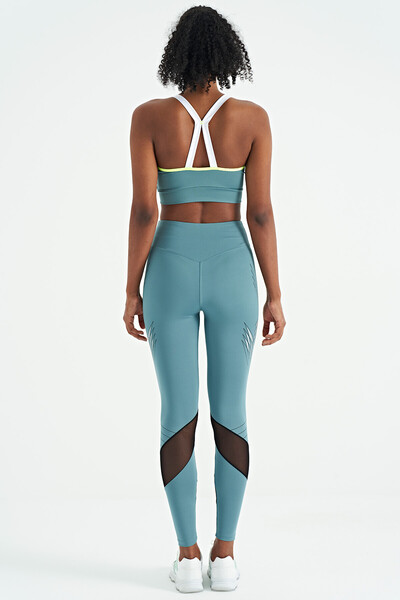 Tommylife Wholesale Mint Green Slim Fit Women's Leggings - 94631 - Thumbnail