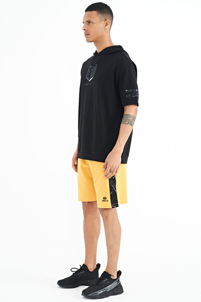 Tommylife Wholesale Mustard Printed Standard Fit Men's Shorts - 81257 - 2