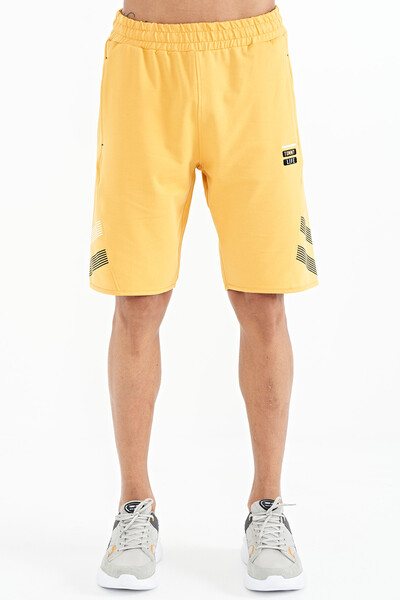 Tommylife Wholesale Mustard Standard Fit Men's Shorts - 81250 - 1