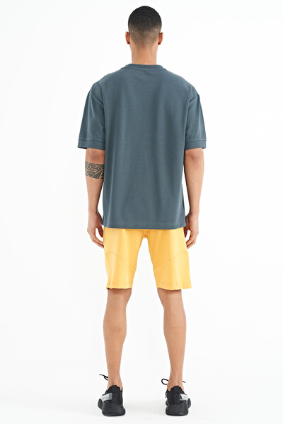 Tommylife Wholesale Mustard Standard Fit Men's Shorts - 81252 - 4