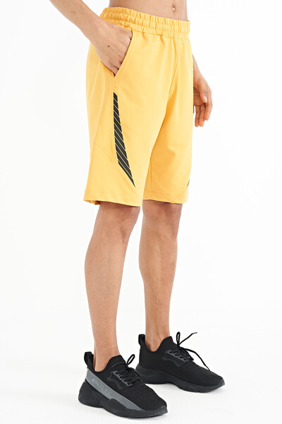 Tommylife Wholesale Mustard Standard Fit Men's Shorts - 81252 - 8