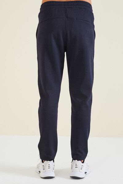 Tommylife Wholesale Navy Blue Back Hidden Pocket Detailed Men's Sweatpants - 84983 - Thumbnail