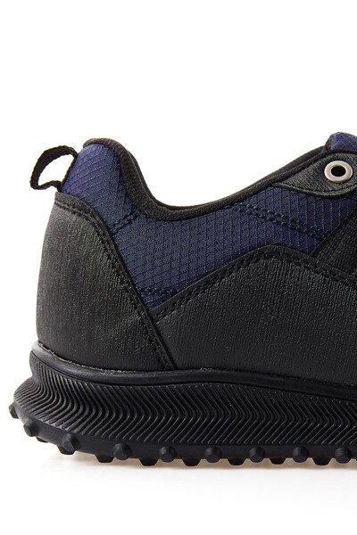 Tommylife Wholesale Navy Blue Faux Leather Men's Sneakers - 89114 - Thumbnail