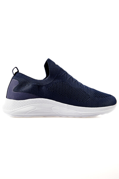 Tommylife Wholesale Navy Blue High Platform Men's Sneakers - 89120 - Thumbnail