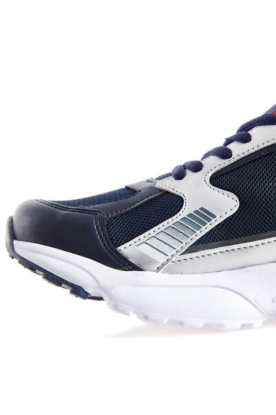 Tommylife Wholesale Navy Blue High Sole Faux Leather Men's Sneakers - 89121 - Thumbnail