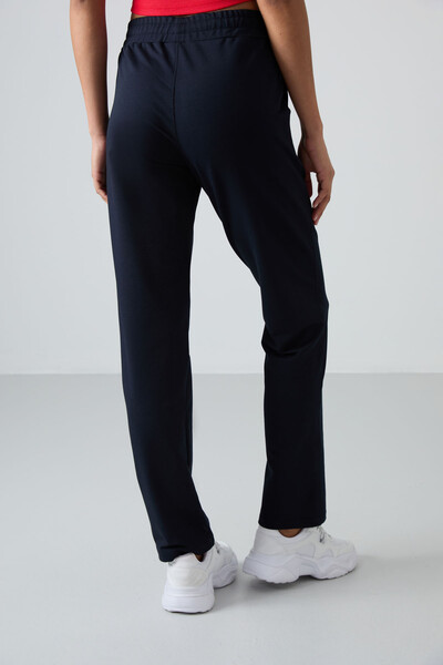 Tommylife Wholesale Navy Blue High Waist With Pocket Comfy Women's Sweatpants - 94584 - Thumbnail