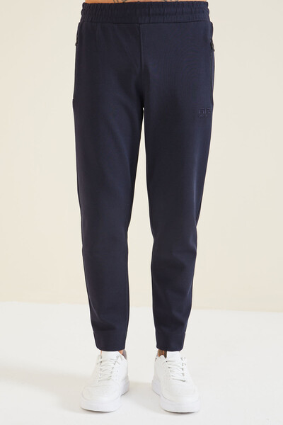 Tommylife Wholesale Navy Blue Jogger Men's Sweatpants - 84984 - Thumbnail