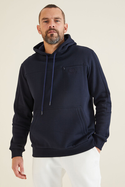 Tommylife Wholesale Navy Blue Men's Sweatshirt - 88312 - Thumbnail
