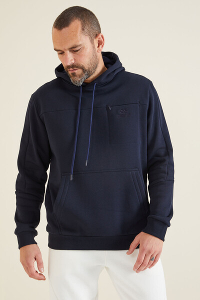 Tommylife Wholesale Navy Blue Men's Sweatshirt - 88312 - Thumbnail