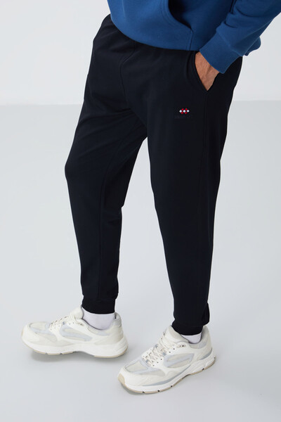 Tommylife Wholesale Navy Blue With Classic Pockets Standard Mold Cuffed Men's Sweatpant - 84652 - Thumbnail