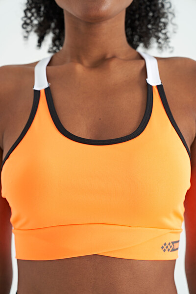 Tommylife Wholesale Neon Orange Slim Fit Women's Bustier - 97254 - Thumbnail