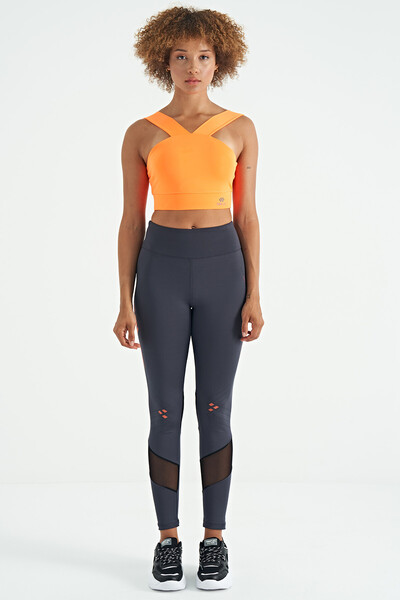 Tommylife Wholesale Neon Orange Slim Fit Women's Bustier - 97259 - Thumbnail