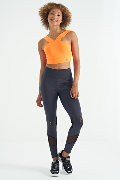 Tommylife Wholesale Neon Orange Slim Fit Women's Bustier - 97259 - Thumbnail