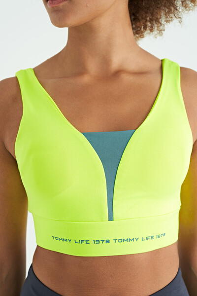Tommylife Wholesale Neon Yellow Slim Fit Women's Bustier - 97271 - Thumbnail