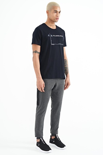 Tommylife Wholesale Noah Standard Fit Men's Jogger Sweatpants 84936 Anthracite Melange - Thumbnail