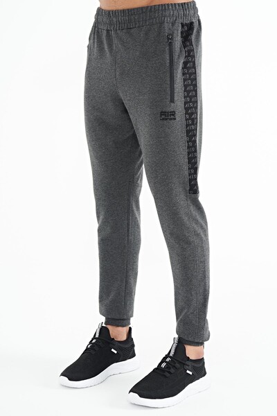 Tommylife Wholesale Noah Standard Fit Men's Jogger Sweatpants 84936 Anthracite Melange - Thumbnail