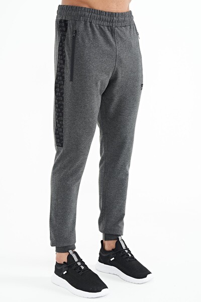 Tommylife Wholesale Noah Standard Fit Men's Jogger Sweatpants 84936 Anthracite Melange - Thumbnail