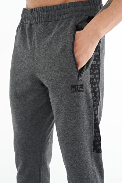 Tommylife Wholesale Noah Standard Fit Men's Jogger Sweatpants 84936 Anthracite Melange - Thumbnail