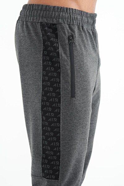 Tommylife Wholesale Noah Standard Fit Men's Jogger Sweatpants 84936 Anthracite Melange - Thumbnail