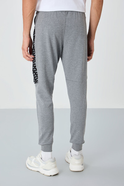 Tommylife Wholesale Noah Standard Fit Men's Jogger Sweatpants 84936 Gray Melange - Thumbnail