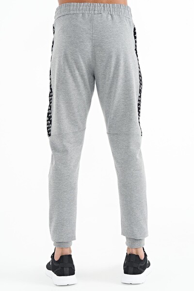 Tommylife Wholesale Noah Standard Fit Men's Jogger Sweatpants 84936 Gray Melange - Thumbnail