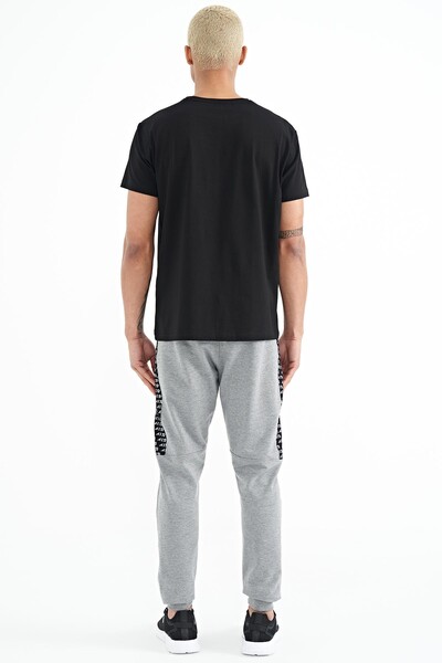 Tommylife Wholesale Noah Standard Fit Men's Jogger Sweatpants 84936 Gray Melange - Thumbnail