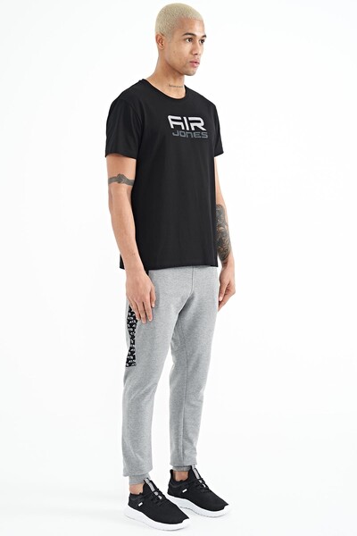 Tommylife Wholesale Noah Standard Fit Men's Jogger Sweatpants 84936 Gray Melange - Thumbnail